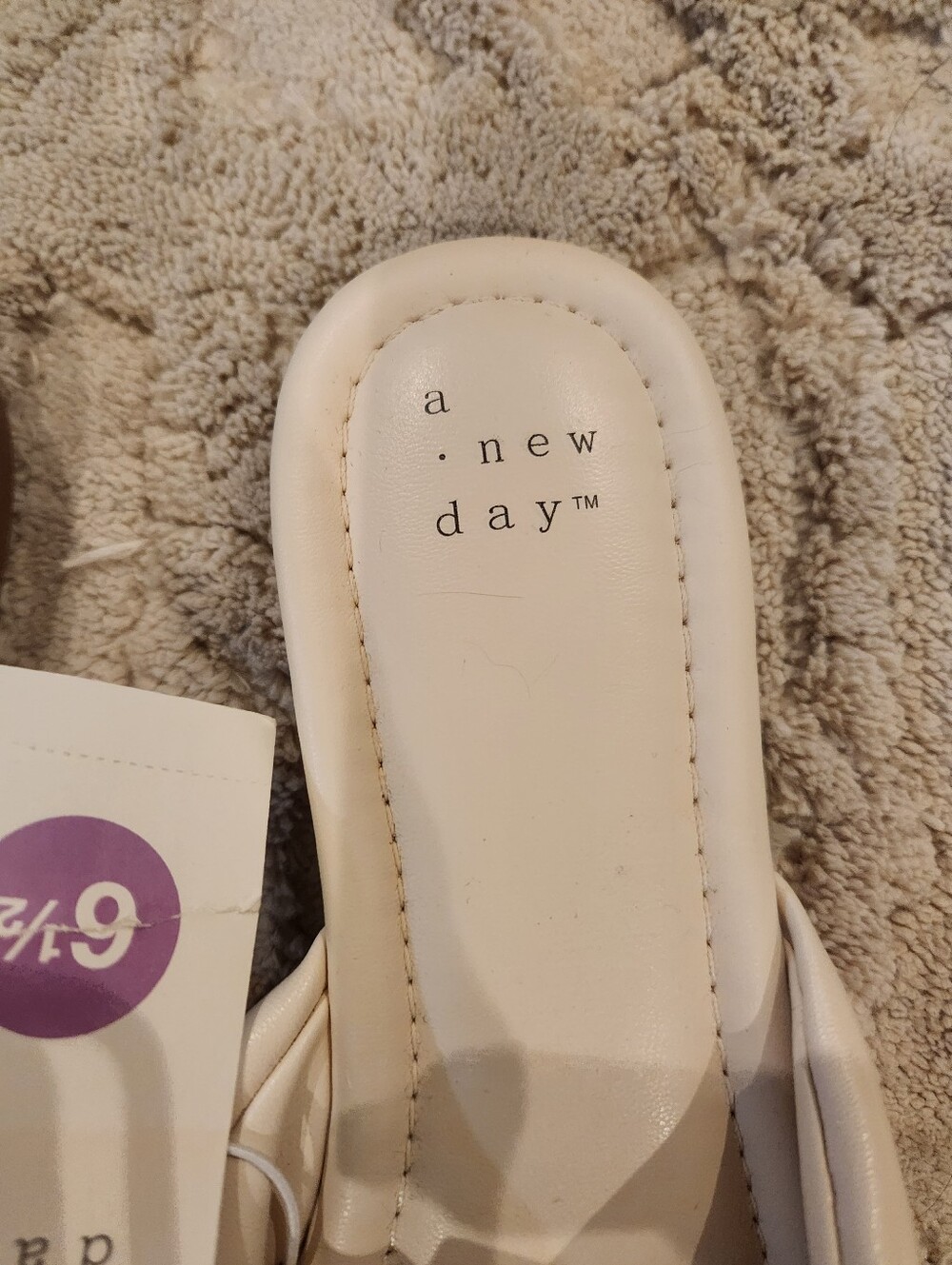 ✨️🥰NWT Women's Lisa Slide Sandals - A New Day Off White Cream - Picture 4 of 12